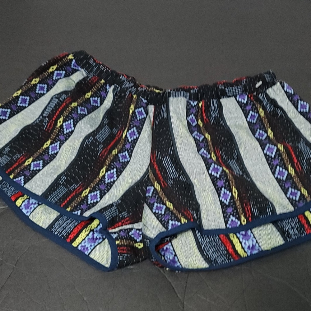 Boho Shorts Aztec Pattern woven embroidery shorts